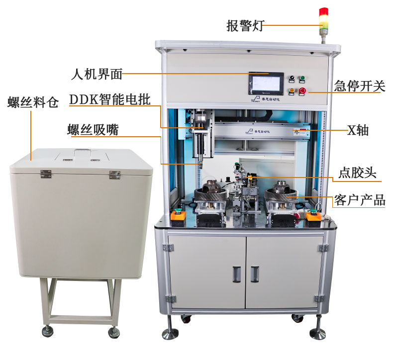 自动锁螺丝机、点胶一体机细节展示
